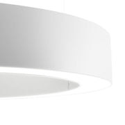 Panzeri Golden Ring LED-Pendel dæmpbar med rundt, hvidt aluminium design og LED- Belysning.