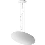 Gong LED-Pendelleuchte Scheibe indirekt Panzeri Weiß 96cm