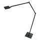 Panzeri Jackie LED-Leseleuchte mit Dimmer, modernes Design, verstellbares Gestell in Schwarz.