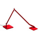 Panzeri Jackie LED-Tischlampe in Rot mit verstellbarem Arm und Touchdimmer, ideal für Schreibtisch