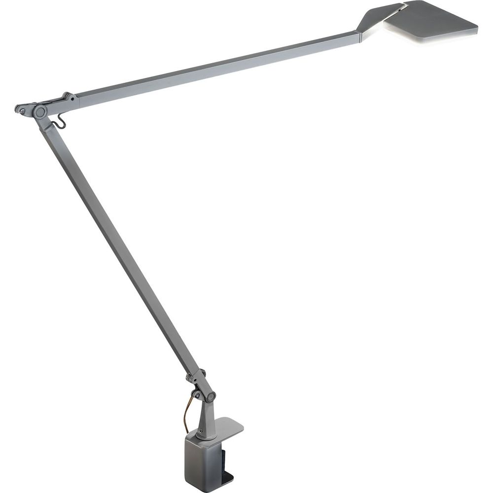 Jackie LED-Tischlampe verstellbar mit Touchdimmer  Panzeri Tischklemme Silber-Matt 