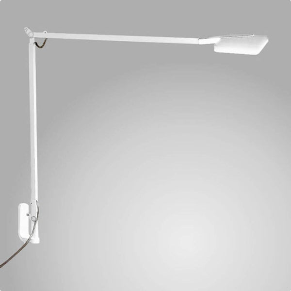 Panzeri Jackie LED-applique murale réglable avec interrupteur en blanc, idéale pour les intérieurs.