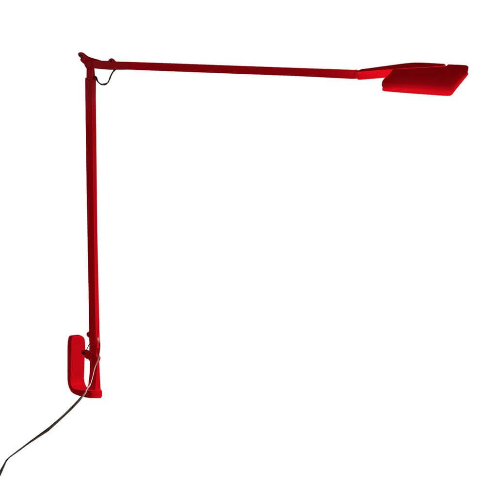 Panzeri Jackie LED-Wandlampe verstellbar mit Schalter in rot, geeignet für die Wandmontage.