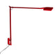 Panzeri Jackie LED-Wandlampe verstellbar mit Schalter in rot, geeignet für die Wandmontage.