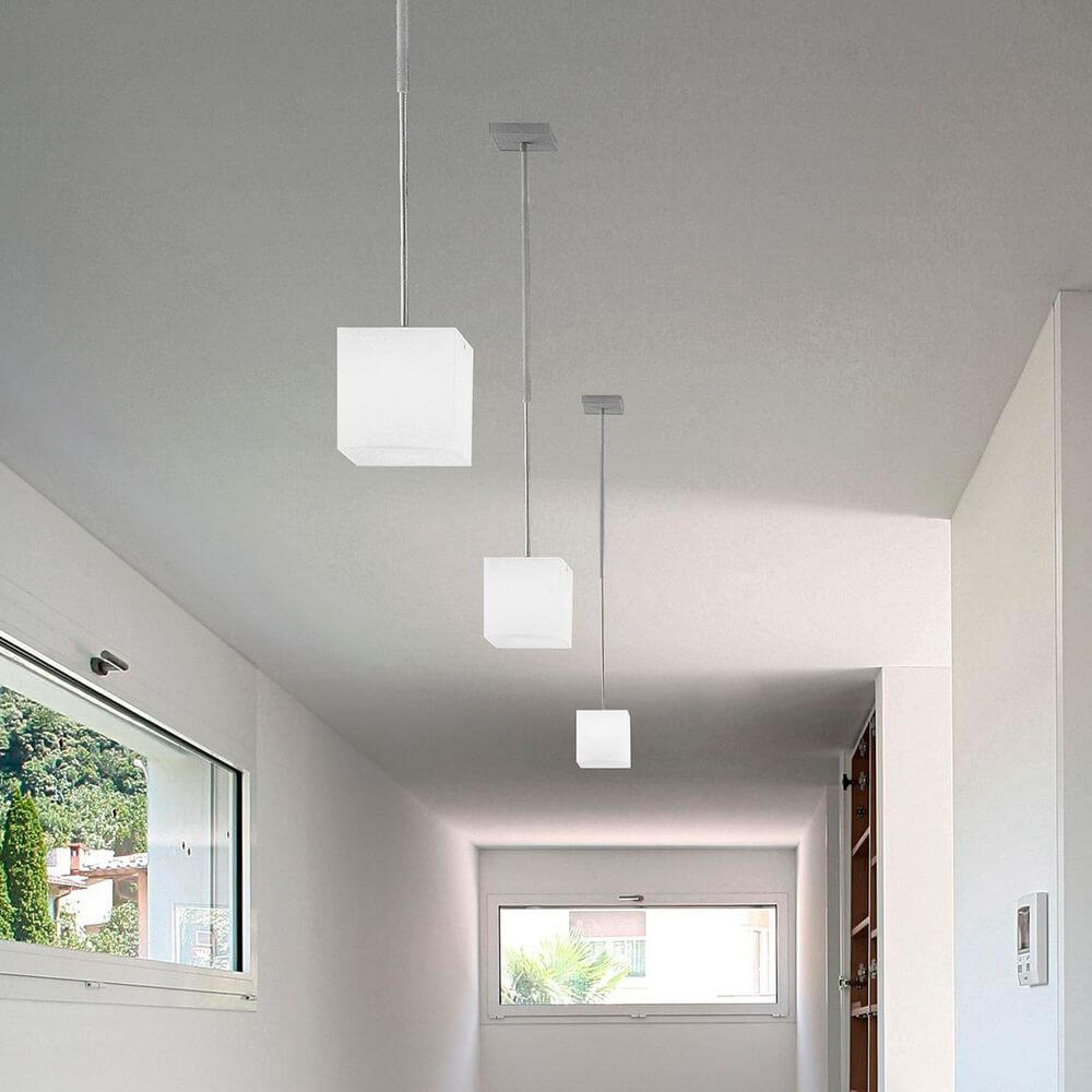 Lampa wisząca LED Panzeri Kubik z sześcianem