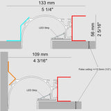 Panzeri Manhattan recessed profile for LED strips