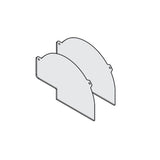 Panzeri Manhattan end caps for recessed profile