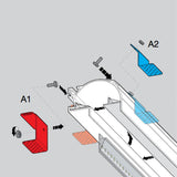 Panzeri Manhattan mounting accessories for recessed profile