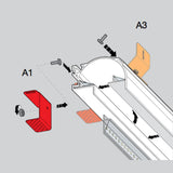Panzeri Manhattan mounting accessories for recessed profile