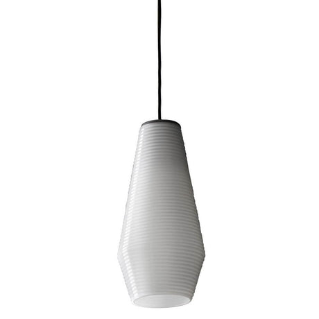 Panzeri Olivia Pendellampe mit geripptem Glas in elegantem Design und stilvollem Retro-Look.