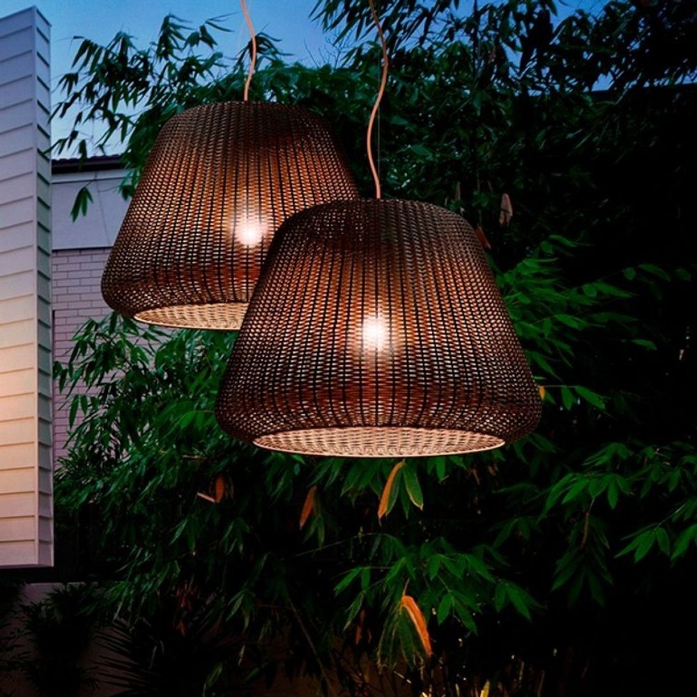 Panzeri Ralph Rattan outdoor pendant light XXL