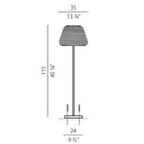 Panzeri Ralph rattan bollard light 115cm