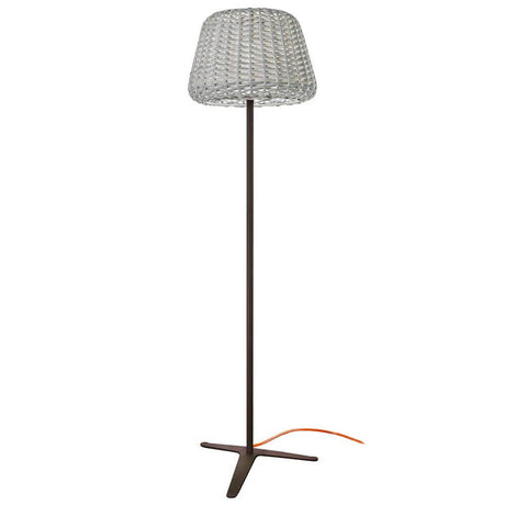 Panzeri Ralph Rattan Floor Lamp 190cm with modern design for balcony, terrace and garden.