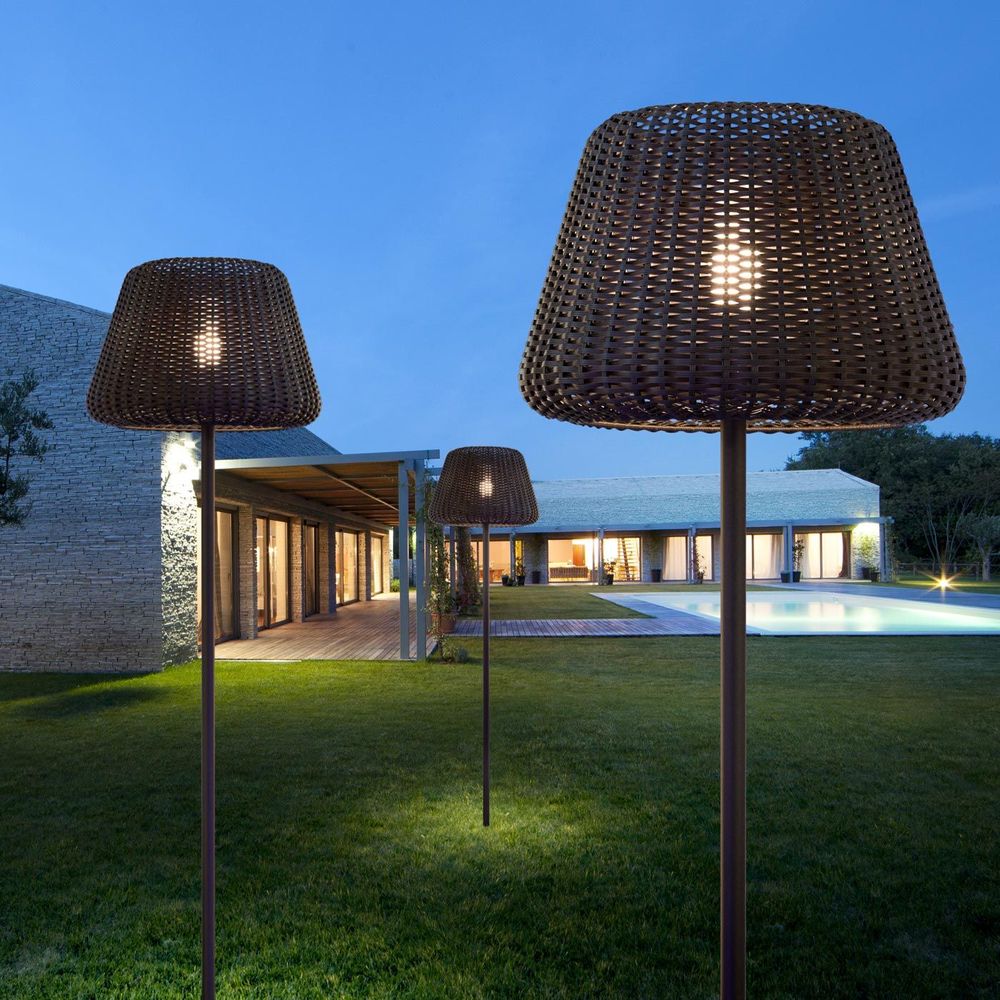 Panzeri Ralph rattan floor lamp 190cm