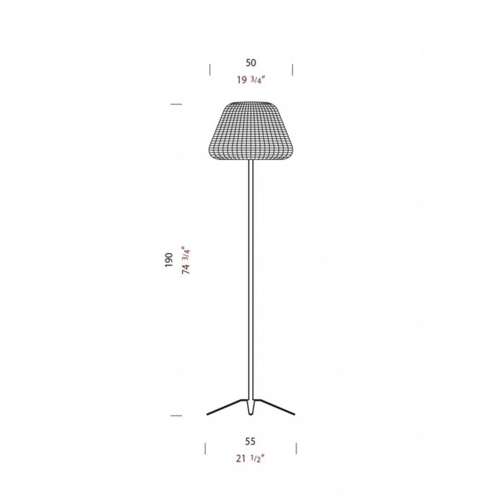 Panzeri Ralph Rattan Stehleuchte 190cm