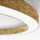 Panzeri Silver Ring LED-Pendellampe Dimmbar, moderne Ringleuchte mit goldfarbenem Design und LED-Beleuchtung.