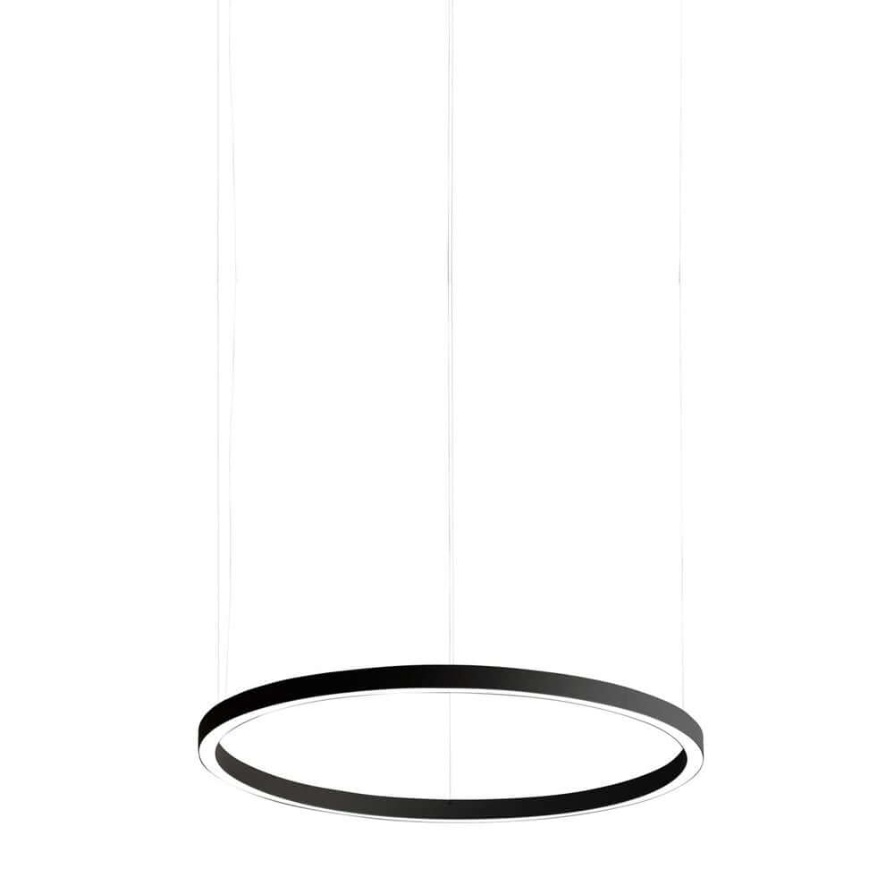 Panzeri Silver Ring LED-Pendellampe Dimmbar mit modernem Design und verstellbarer Helligkeit.