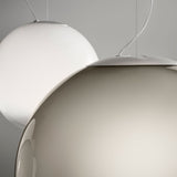 Panzeri Smoke Lampe à suspension en verre soufflé à la bouche