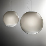 Panzeri Smoke Lampe à suspension en verre soufflé à la bouche