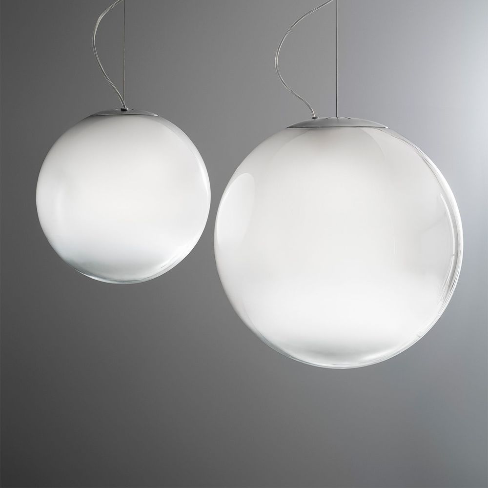 Panzeri Smoke Lampe à suspension en verre soufflé à la bouche