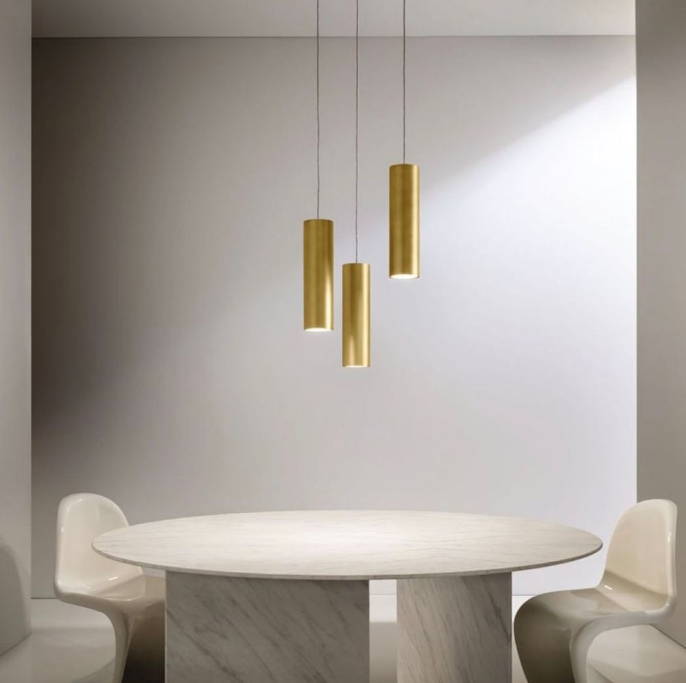 Panzeri To-Be lampada a sospensione slim cilindro LED
