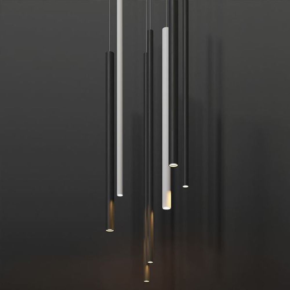 Panzeri To-Be lampada a sospensione slim cilindro LED