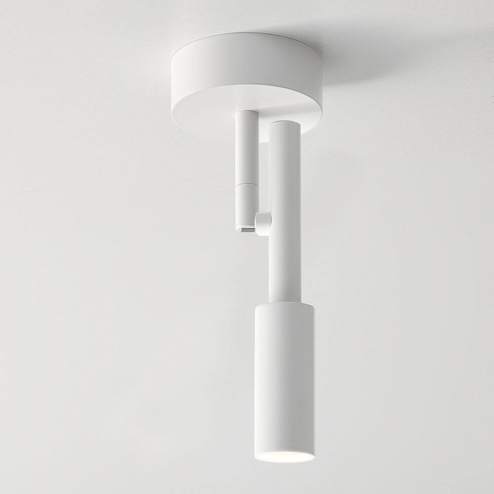 Panzeri Tubino LED Decken- oder Wandspot in minimalistischer weißer Ausführung, geeignet für Wand- und Deckenmontage.
