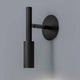 Panzeri Tubino LED Wandspot in mattem Schwarz, minimalistisches Design, dreh- und schwenkbar.