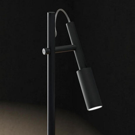 Panzeri Tubino LED swiveling table lamp in an elegant design with a flexible lamp head.