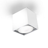 Panzeri Two LED Aufbauleuchte Spot in Weiß, viereckiger Aluminiumrohr für stilvolle Deckenbeleuchtung.