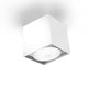 Panzeri Two LED Aufbauleuchte Spot in Weiß, viereckiger Aluminiumrohr für stilvolle Deckenbeleuchtung.
