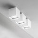 Panzeri Two LED Aufbauleuchte Spot in Weiß, moderne Hänge- und Deckenleuchte aus Aluminium.