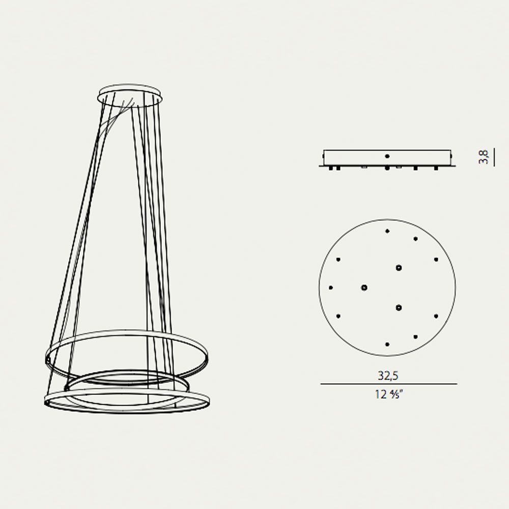 Panzeri Zero canopy for Round / Ellipse / Square