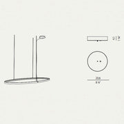 Panzeri Zero canopy for Round / Ellipse / Square technical drawing with dimensions and design details