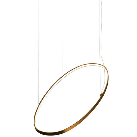 Panzeri Zero Ellipse LED Pendelleuchte oval in elegantem, ovalem Design, zart und minimalistisch präsentiert.