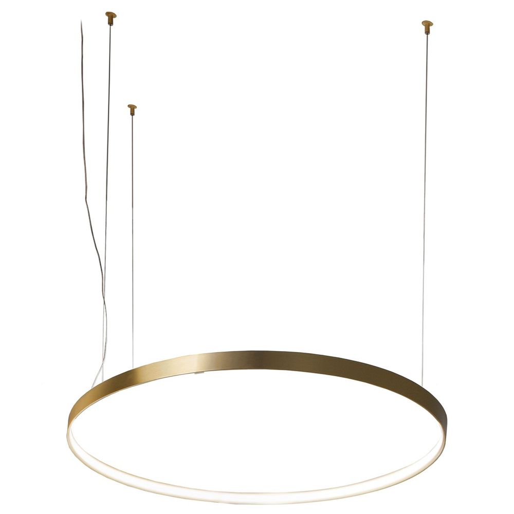 Zero Round LED-Ring Pendelleuchte  Panzeri Gold 50cm 