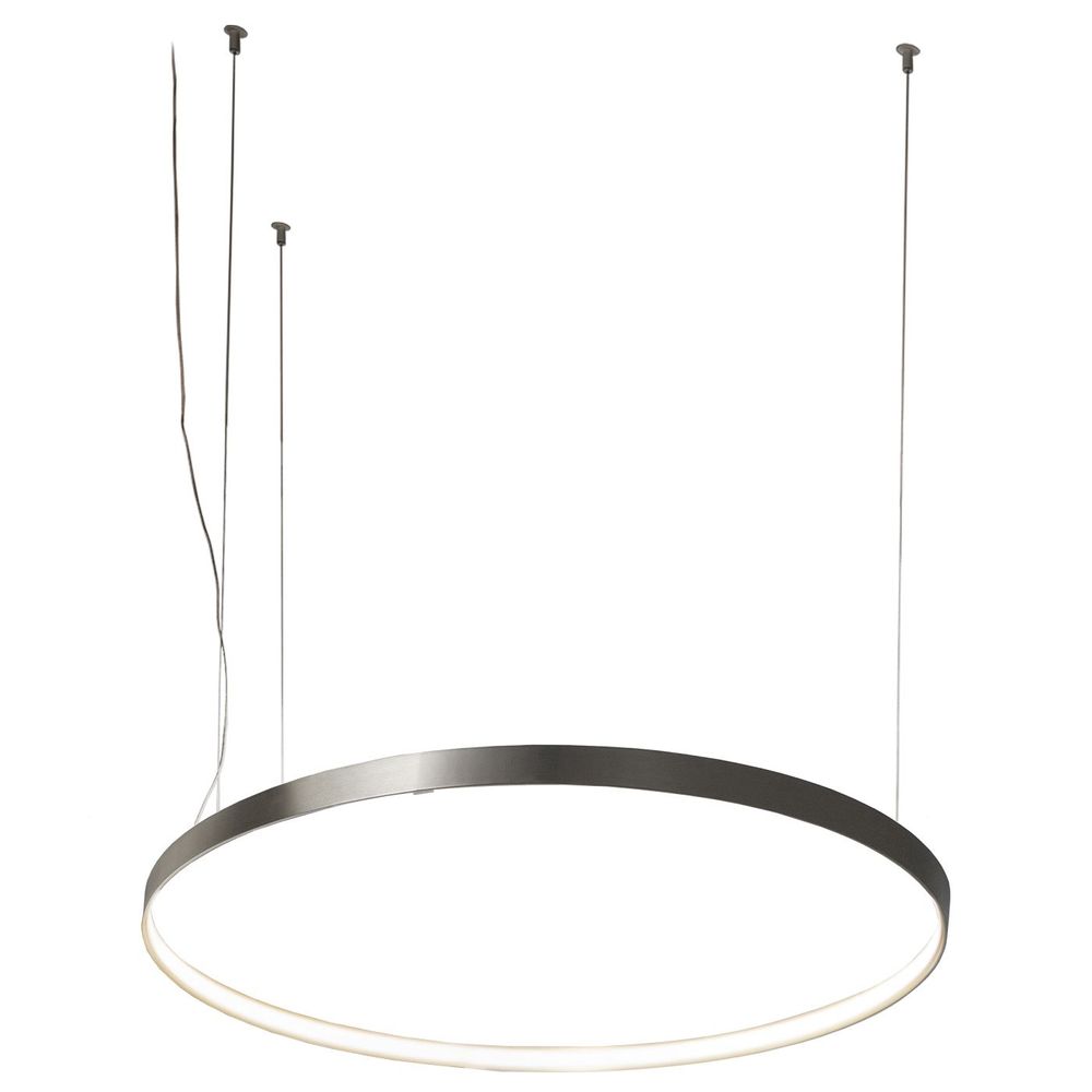 Zero Round LED-Ring Pendelleuchte  Panzeri Alu-Matt 50cm 