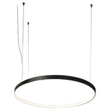 Zero Round LED-Ring Pendelleuchte  Panzeri Schwarz Ø 122cm 