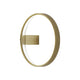 Panzeri Zero Round LED-Wandleuchte Ring in minimalistischer goldener Ausführung, ideal für schmale Räume.