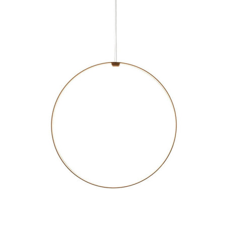 Panzeri Zero Round Vertical LED-rengasvalaisinriippu elegantilla rengasmuotoilulla, katosta leijuen.