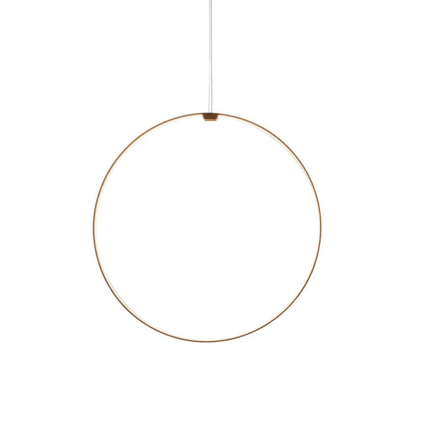Panzeri Zero Round Vertical LED lampada a sospensione a anello in elegante design ad anello, sospesa dal soffitto.