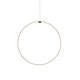 Panzeri Zero Round Vertical LED-Ringleuchte Pendel in elegantem Ringdesign, schwebend von der Decke.
