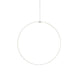 Panzeri Zero Round Vertical LED-Ringleuchte Pendel in elegantem Ringdesign, schwebend von der Decke.
