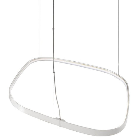 Panzeri Zero Square LED-riippuvalaisin elegantilla, sirolla muotoilulla ja häikäisemättömällä valolla.