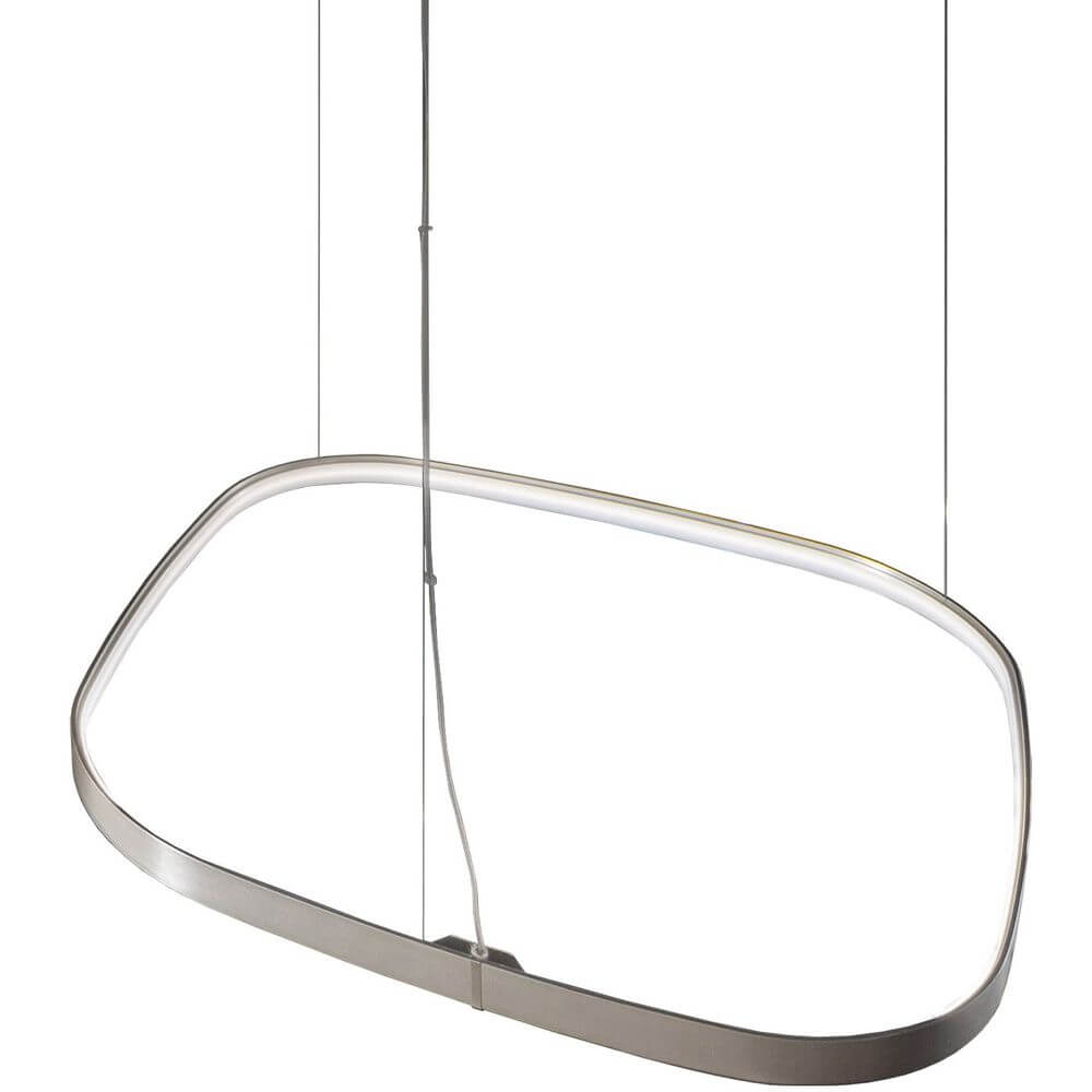 Lampa wisząca Panzeri Zero Square LED z eleganckim designem i pośrednim światłem z aluminium.