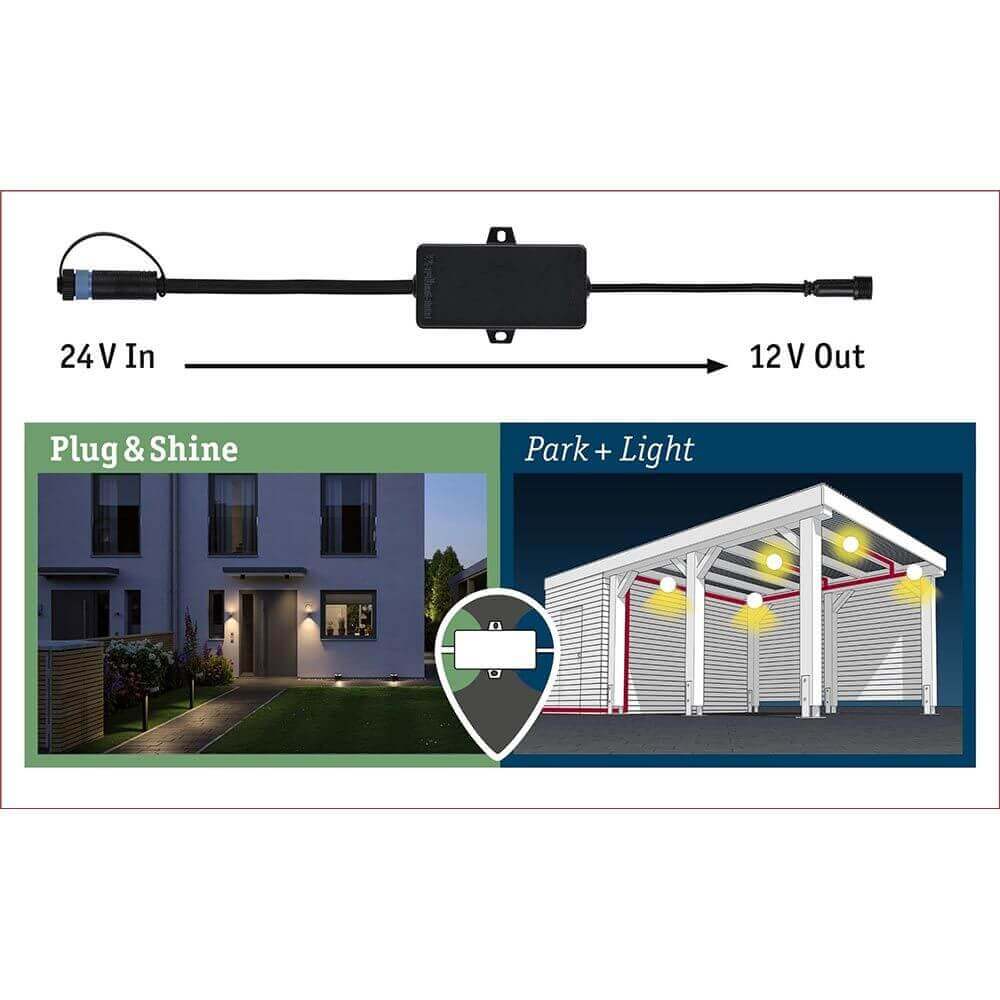 Park + Light Verteiler Schwarz IP67