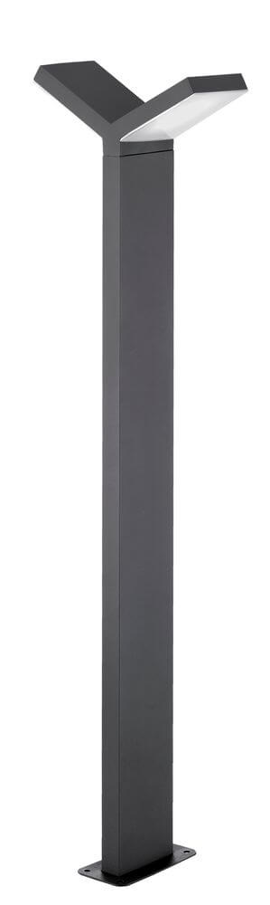 Park LED Außenwegeleuchte 3000K Dunkelgrau IP54, moderne Pollerleuchte aus Aluminium für Einfahrt, Terrasse und Eingang