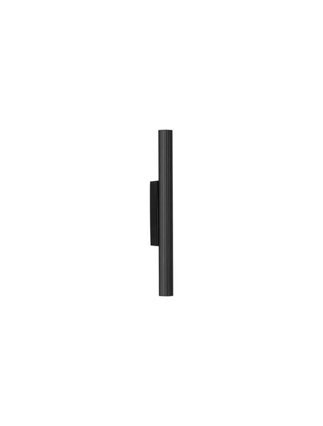 Paron LED Wandleuchte Geriffelt 3000K schwarze Up&Down Wandlampe mit geriffeltem Design