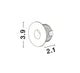 Passagio LED Außenwandeinbauleuchte Ø 3,9cm Lichtauslass Rund 3000K Weiß IP54 Maß Zeichnung