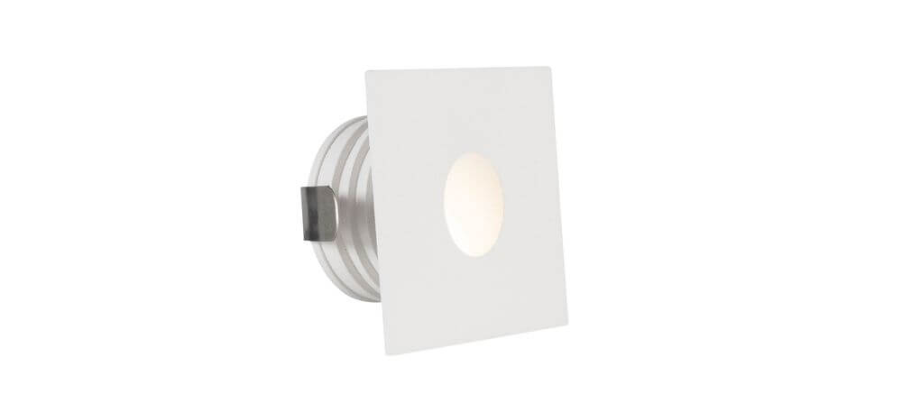 Passagio LED Außenwandeinbauleuchte Quadratisch Rund 3000K Weiß IP54, moderne quadratische Wandleuchte.